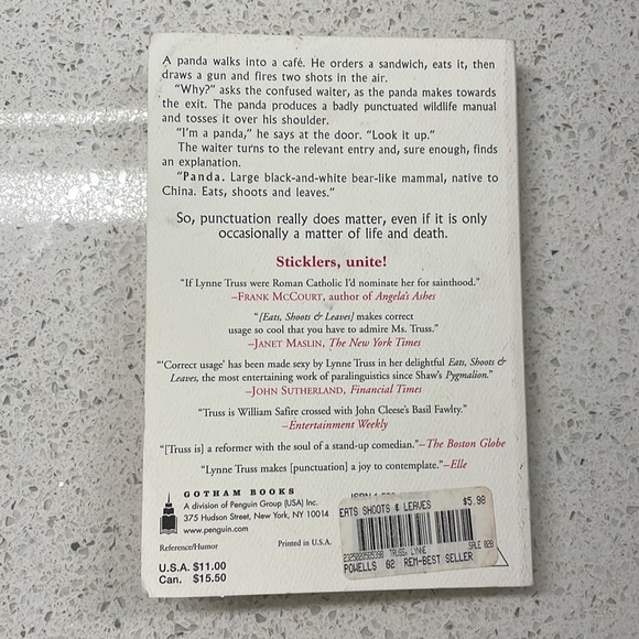 Eats, Shoots & Leave, The Zero Tolerance Approach To Punctuation by Lynne Truss - Picture 5 of 5